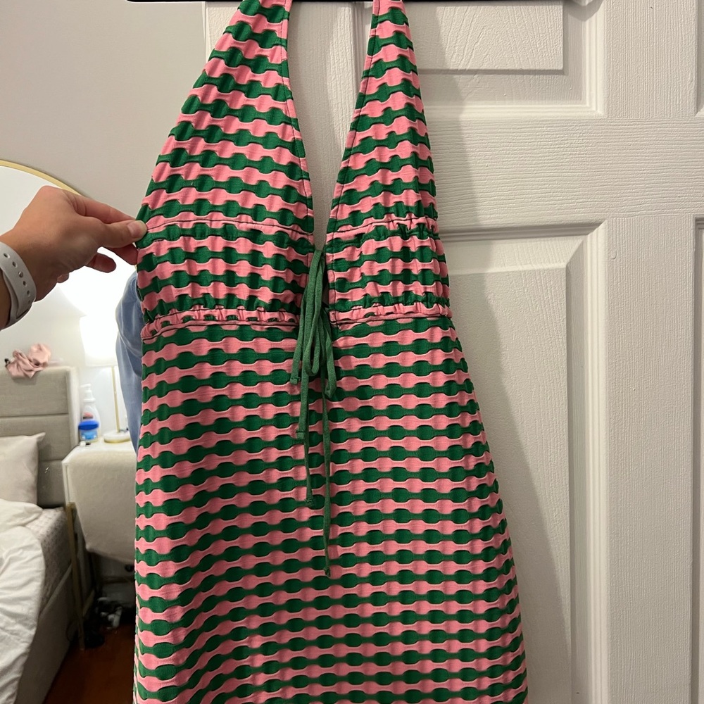 Pink and Green Zara Mini Dress